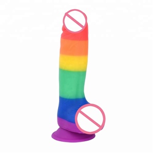 Réaliste Énorme Dick Arc-En-Gode Avec Ventouse Faux Pénis Sex Toy Pour Femme Érotique Adulte Jeu - Product Image 3