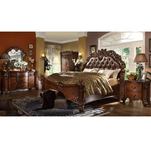 Королевская мебель в американском современном стиле, антикварные итальянские деревянные наборы для спальни