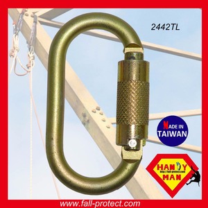 2442SG <b>Galvanized</b> Steel <b>Screw</b> Gate Carabiner CE EN362 22kN Industrial - Product Image 6