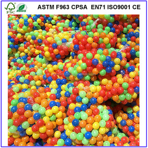 Venta al por mayor <span class=keywords><strong>a</strong></span> granel 5,5 cm bolas de plástico transparente bolas Pit PU estilo de juguete de baño para piscinas de bolas - Product Image 6