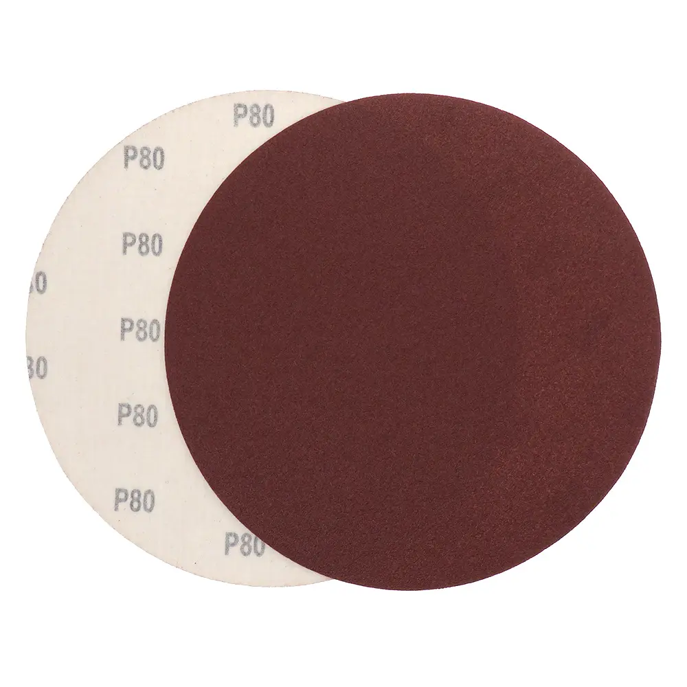 9 Inch 225mm Aluminum Oxide Hook and Loop Red Flocking Sand paper for Polishing Grinding
