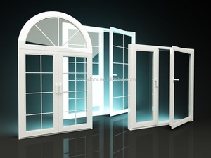Upvc 반원형 창 그릴 디자인 더블 유리 프랑스어 창 디자인 - Product Image 2