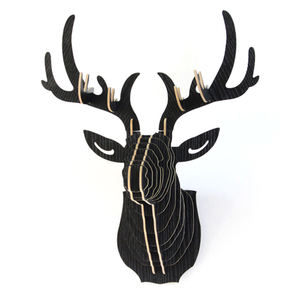 FAI <span class=keywords><strong>DA</strong></span> TE In Legno Animale Testa di <span class=keywords><strong>Cervo</strong></span> di Attaccatura di Parete Creativo di Legno Decorazione Della Parete di Casa MDF Mestieri D'arte 3D Decorazione Della Parete - Product Image 6