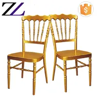 Yüksek kaliteli metal altın alüminyum ziyafet sillas para wholesalesale düğün chiavari sandalye süslemeleri kafeterya