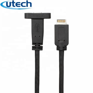 Di alta qualità OEM USB 3.1 tipo <span class=keywords><strong>C</strong></span> femmina <span class=keywords><strong>a</strong></span> USB 3.1 tipo <span class=keywords><strong>E</strong></span> maschio cavo 50cm con pannello frontale staffa di montaggio - Product Image 4