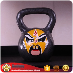 Kettlebell-pintura de hierro fundido personalizada para <span class=keywords><strong>entrenamiento</strong></span> de fuerza, kettlebell negro para gimnasio, competición, en venta - Product Image 2