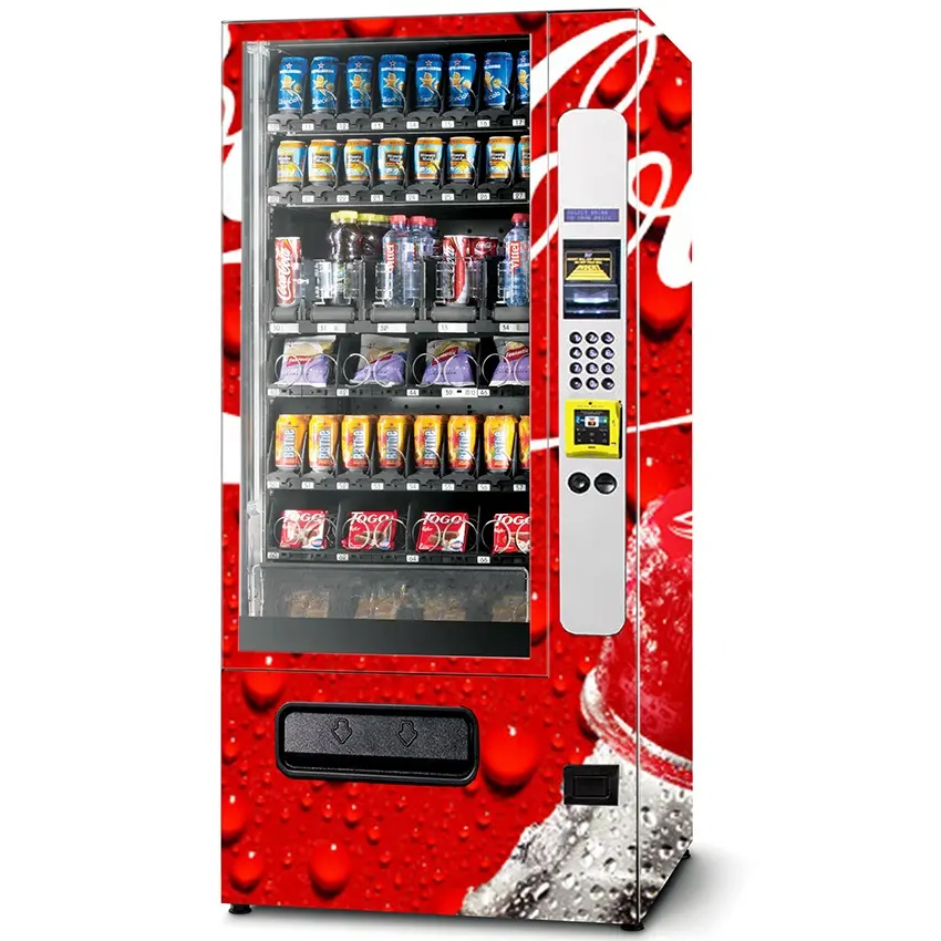 Автоматический торговый автомат для холодных напитков с модным дизайном