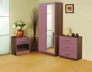 Girls Pink Gloss Two Tone | Modern Bedroom Furniture Units & Trio Sets