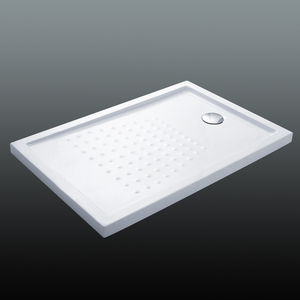 Nampan Pancuran Dalam Kamar Mandi, Nampan Mandi Dalam Persegi Panjang Anti Slip Permukaan Akrilik Serat Kaca - Product Image 1