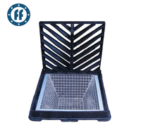 Grille de couverture de trou d'homme carrée en fonte ductile personnalisée avec charnière