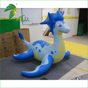 Juguete inflable de dibujos animados de dragón azul de alta calidad, juguete inflable de Animal de dragón de mar de Hongyi