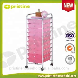 Oem 10-Tier nhựa ngăn kéo lưu trữ nhà đồ nội thất bán buôn DIY văn phòng nhà xe đẩy Tủ Đài Loan nhà sản xuất vật liệu kim loại - Product Image 2