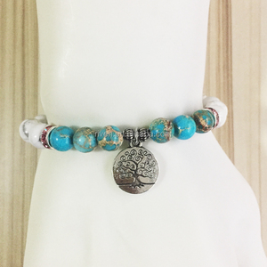 SN0704ความอดทนกำไลข้อมือฮาวไลท์ชายหญิงลูกปัดมาลา - Product Image 6