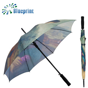 <span class=keywords><strong>mona</strong></span> <span class=keywords><strong>lisa</strong></span> stampa a colori robusto telaio moda bastone ombrello - Product Image 1
