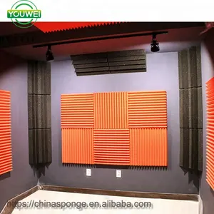 Atacado Espuma Acústica Studio Soundproof Wedge Esponja Com Fita Autoadesiva Para Home Theater