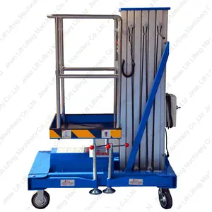 12m 200kg tragbare Aluminium elektrische Personen lift hydraulische Teleskop lift leiter