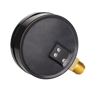 Hoge kwaliteit 40mm 50mm 60mm 100mm black iron case <span class=keywords><strong>brass</strong></span> <span class=keywords><strong>connection</strong></span> 0-25bar droog radiale manometer - Product Image 4
