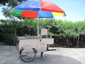 Chariot de vente ambulante à trois roues pour hot-dogs, nourriture rapide et bon marché - Product Image 3