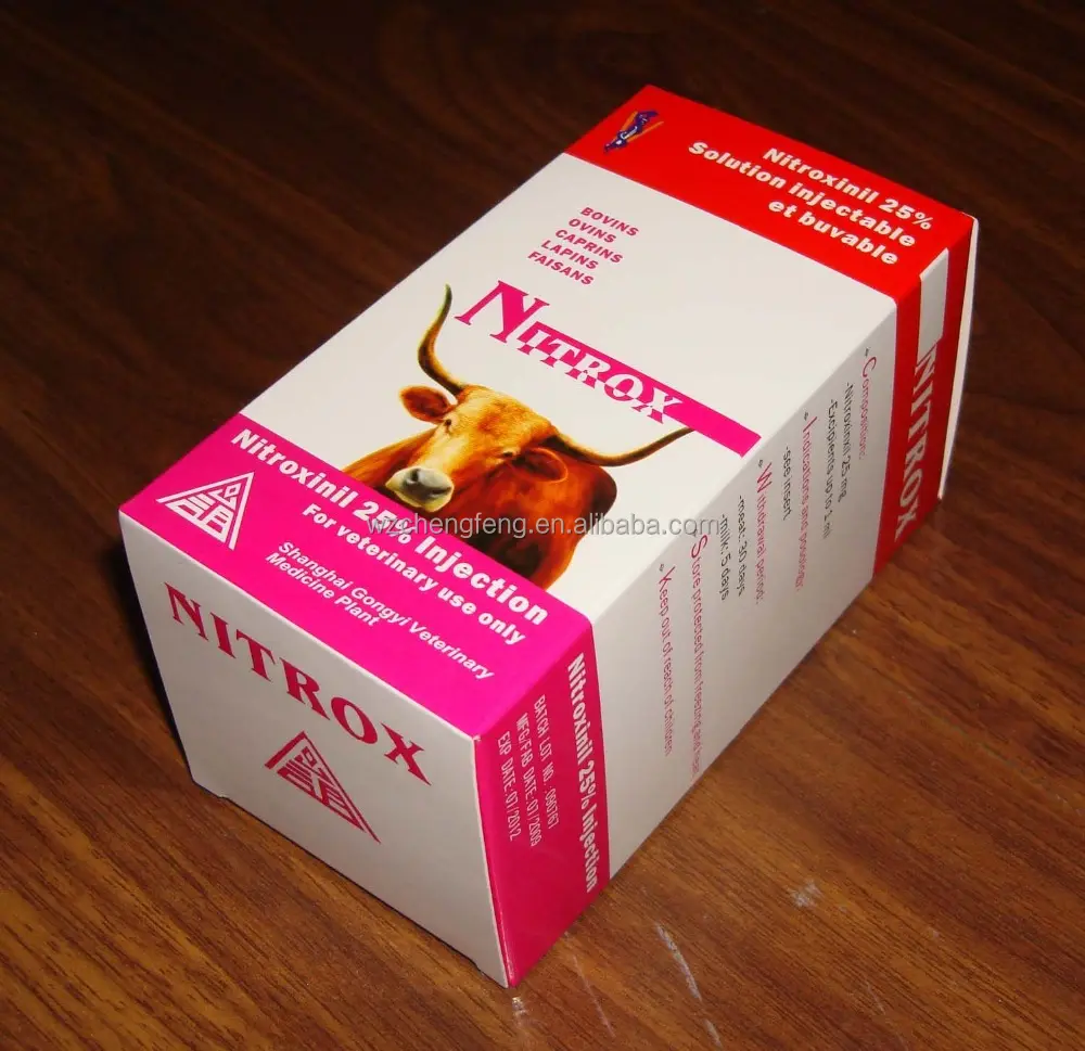Karton kağıt kutu ambalaj için hayvan ilaç veya hap paket el yapımı kutusu