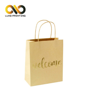 China de fábrica barato <span class=keywords><strong>custom</strong></span> design blanco y marrón bolsa de papel kraft - Product Image 6