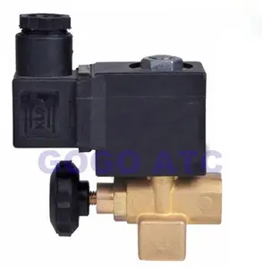 GOGO Normally close Brass high temperature steam solenoid valve for hot water FKM G1/4" adjustable electric valve