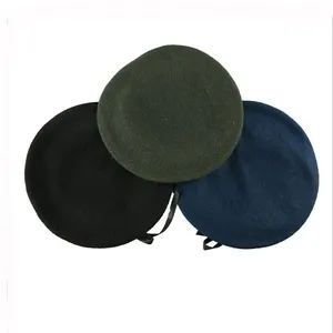 High Quality Solid Color Hot drilling Beret Boinas Diamond Decoration Women Wool Beret