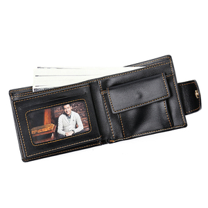 Nueva cremallera moda monedero corto cambio cartera animales impresión estudiante negro PU cuero cartera con águila en relieve - Product Image 5