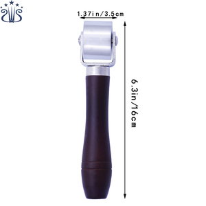 26/60/100mm colla per pelle bordi rullo di laminazione mestiere fai da te fatto a mano strumento piega rullo artigianale in pelle - Product Image 5
