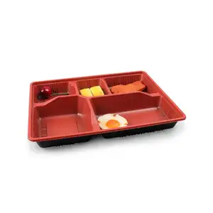 Caixa descartável do almoço do compartimento do plástico 5 do bento SZ-L5