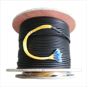 Cabo adss de fibra óptica, bainha de fibra óptica de 12/24 núcleo sm g652d frp 1.9mm 100m