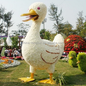 LSWS15122606 искусственный лебедь для украшения на заказ, изготовленный из искусственных пластиковых листьев - Product Image 6