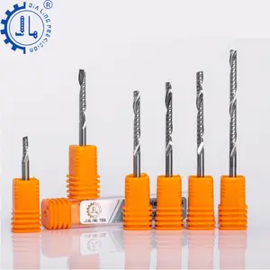 Dao Phay Một Sáo CNC Up Cut 1 Bộ Định Tuyến Sáo Bits Cacbua Endmill Shank 3.175 PVC End Dao Phay