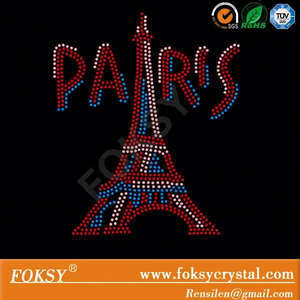 Paris Torre Eiffel strass motivo motivo strass cristal para vestidos