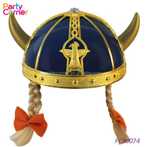 Casco <span class=keywords><strong>de</strong></span> Plástico General para Cosplay <span class=keywords><strong>de</strong></span> Fiesta, Disfraz <span class=keywords><strong>de</strong></span> <span class=keywords><strong>Guerrero</strong></span> Héroe, Sombrero <span class=keywords><strong>de</strong></span> Disfraz, Casco Vikingo para Niños con Cuernos, Fiesta <span class=keywords><strong>de</strong></span> Disfraces - Product Image 2