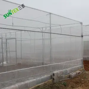 De alta calidad de fibra de vidrio de efecto invernadero uso 50 de malla de hdpe virgen anti insecto neto precio competitivo de la agricultura de red de protección