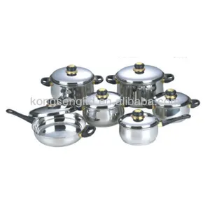 12 pezzi Happy Baron set di pentole in acciaio inossidabile produttore di utensili da cucina set di pentole antiaderenti