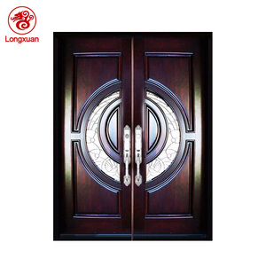 Longxuan Modern Solid Wood Front <strong>Door</strong> <strong>Design</strong> <strong>Sunmica</strong> for Exterior Apartment Use - Product Image 5
