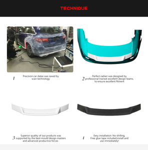 Alerón Trasero de Fibra de Carbono Estilo R para <span class=keywords><strong>Audi</strong></span> S4 A4 B9 SLINE Sedán 17-19 - Product Image 6