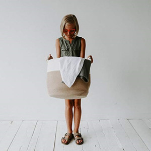 Rotondo Tessuto Bambino Giocattoli Cesto di <span class=keywords><strong>Vimini</strong></span> Vestiti Corda <span class=keywords><strong>Cestino</strong></span> di Immagazzinaggio - Product Image 6