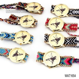 Braided analog quartz chain custom cheap friendship bangle watches for birthday gift - Product Image 4