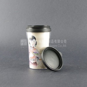 producto de la publicidad de doble pared de plástico taza con tapa - Product Image 2