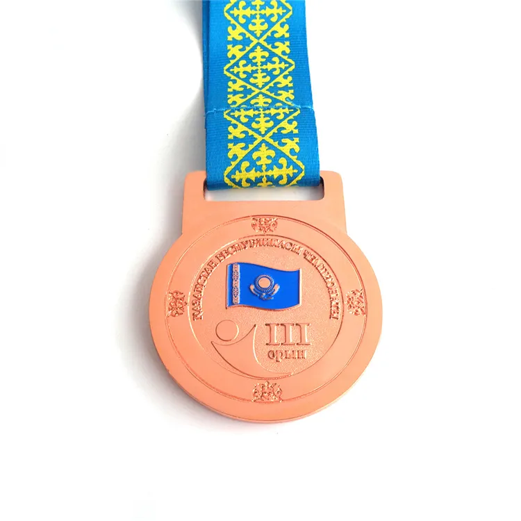 Medalla de maratón hecha a medida, medalla de Metal deportiva de oro, barata