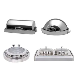 Hotel Equipment Electric Chafer Built-in Chafing Dish With Single or Double Food Pan