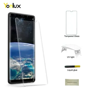 Goede Kwaliteit Uv Vloeibare Lijm Gehard Glas Voor Samsung Galaxy S8/S8 Plus Volledige Statische Lijm Lijm Met Uv licht