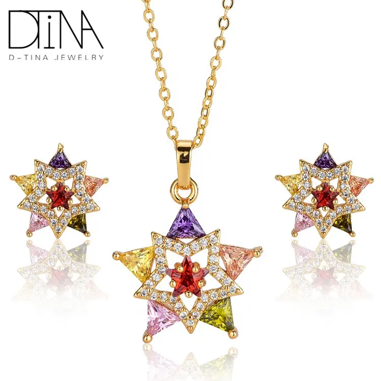 Ювелирный набор со звездами DTINA 2019, модный новый комплект ювелирных изделий
