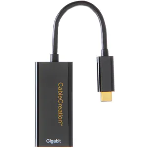 CableCreation مطلية بالذهب USB 3.1 نوع C (USB-C) RJ45 10/100 /1000Mbps جيجابت شبكة إيثرنت محلية محول