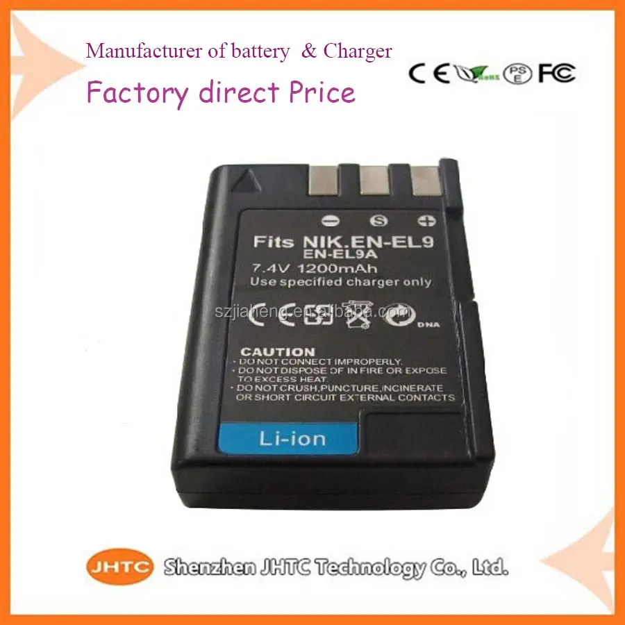 High quality cheap Manufactory 7.2V 1200mAh Digital Camera Li-ion Battery EN-EL9 EN-EL9A for Nikon Coolpix D40 D40x D60 D5000