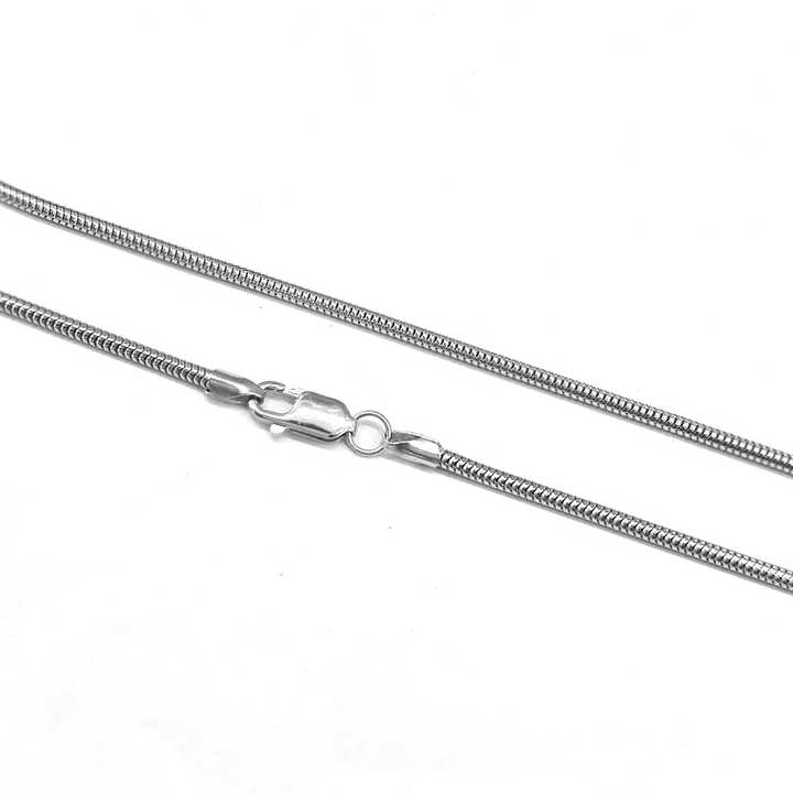 Wholesale Silver Chain 2mm Round Snake Necklace Prata 925