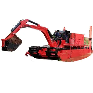 Julong Amfibische Backhoe Baggeren Baggerschip Met Propeller