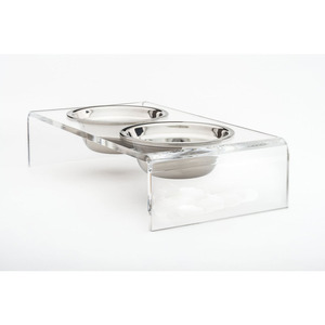 Suporte de mesa acrílico para animal de estimação, suporte para gatos e cachorros - Product Image 1